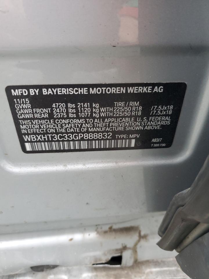 2016 BMW X1 xDrive28I VIN: WBXHT3C33GP888832 Lot: 84352935