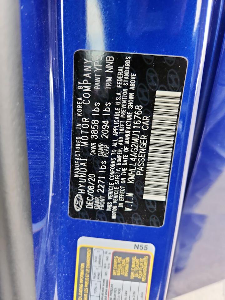 2021 Hyundai Elantra Se VIN: KMHLL4AG2MU116768 Lot: 81332475