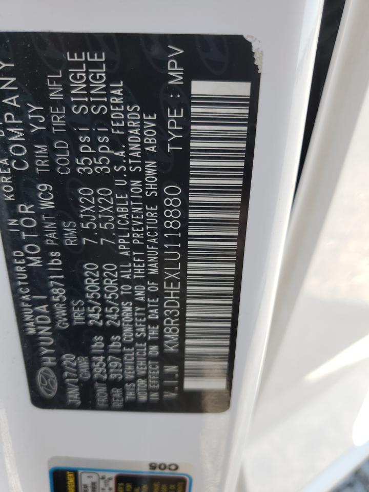 2020 Hyundai Palisade Sel VIN: KM8R3DHEXLU118880 Lot: 81808785