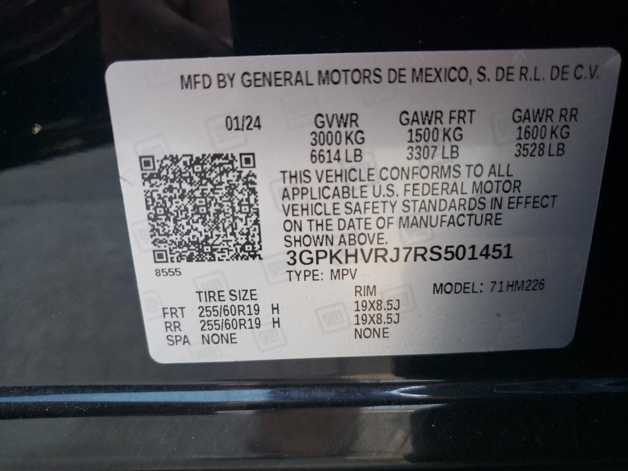 2024 Honda Prologue Ex VIN: 3GPKHVRJ7RS501451 Lot: 71730585