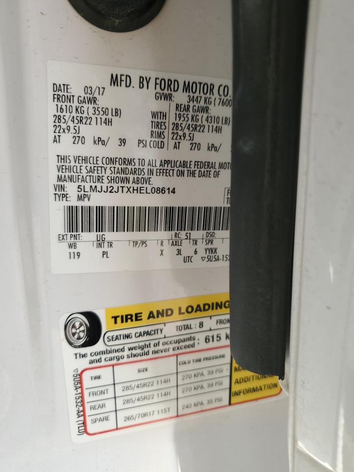 2017 Lincoln Navigator Select VIN: 5LMJJ2JTXHEL08614 Lot: 81521335