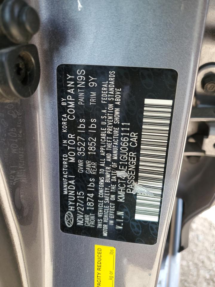 2016 Hyundai Accent Se VIN: KMHCT4AE1GU066111 Lot: 71934975