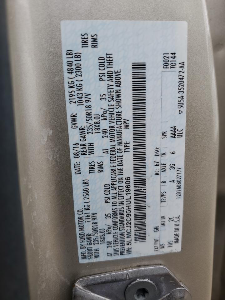 2017 Lincoln Mkc Select VIN: 5LMCJ2C90HUL19606 Lot: 81732665