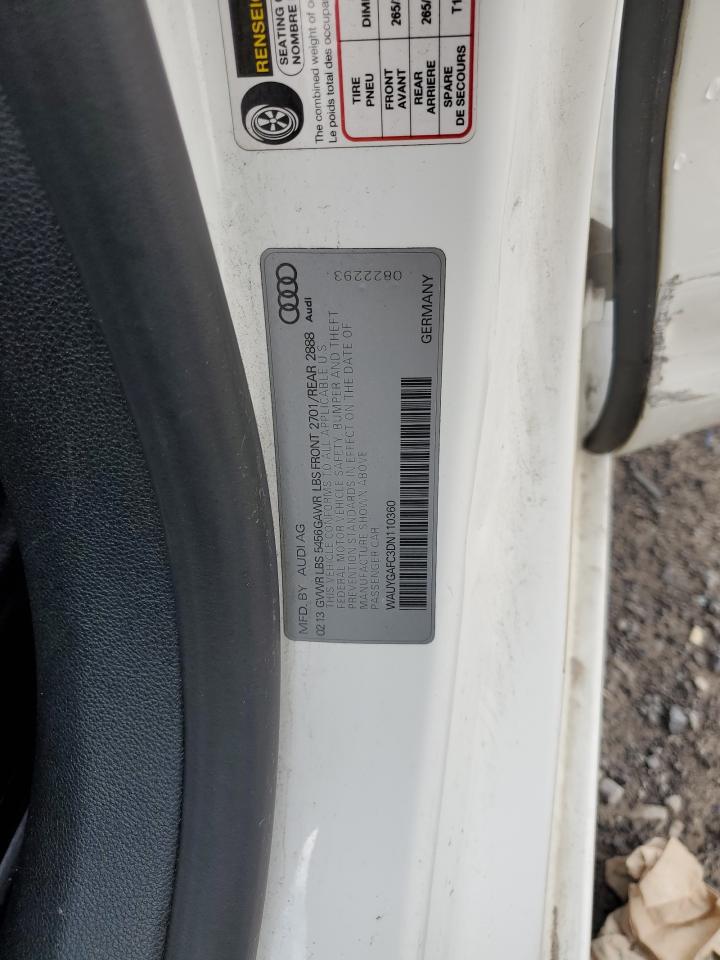 2013 Audi A7 Premium Plus VIN: WAUYGAFC3DN110360 Lot: 81570865