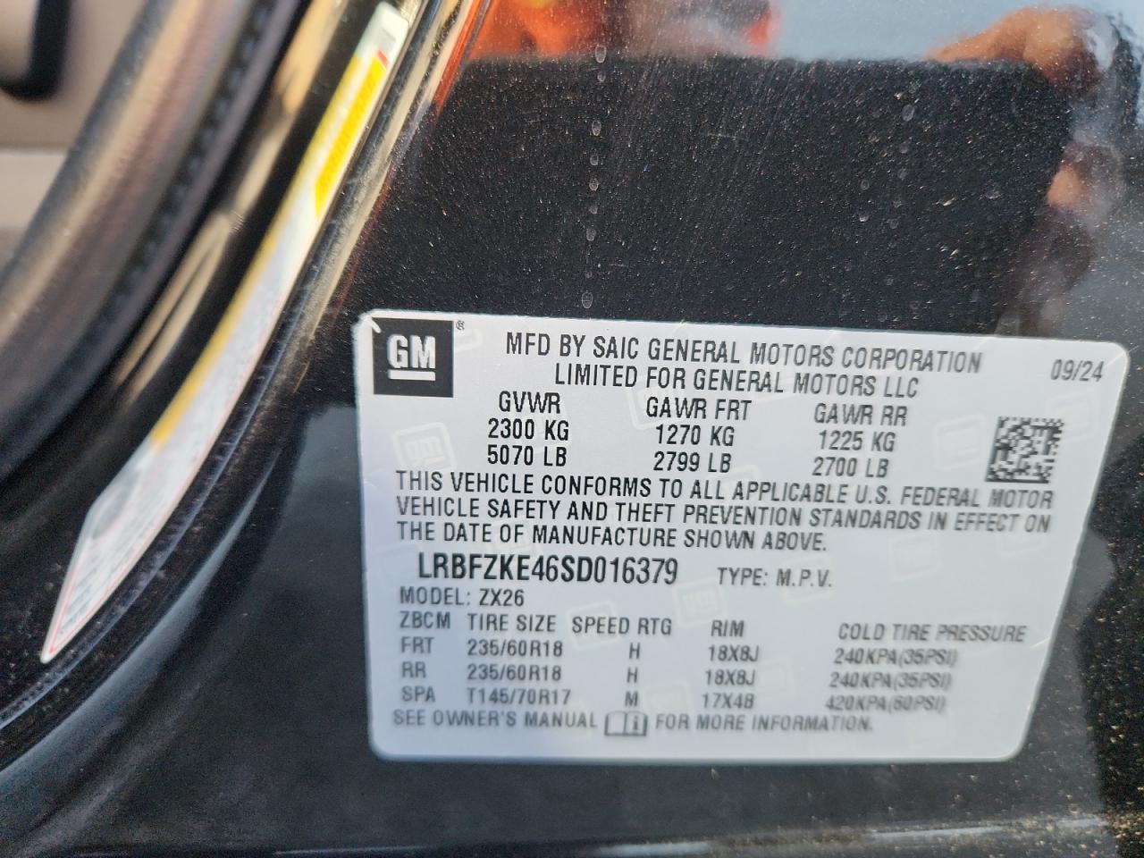 2025 Buick Envision Preferred VIN: LRBFZKE46SD016379 Lot: 70187765