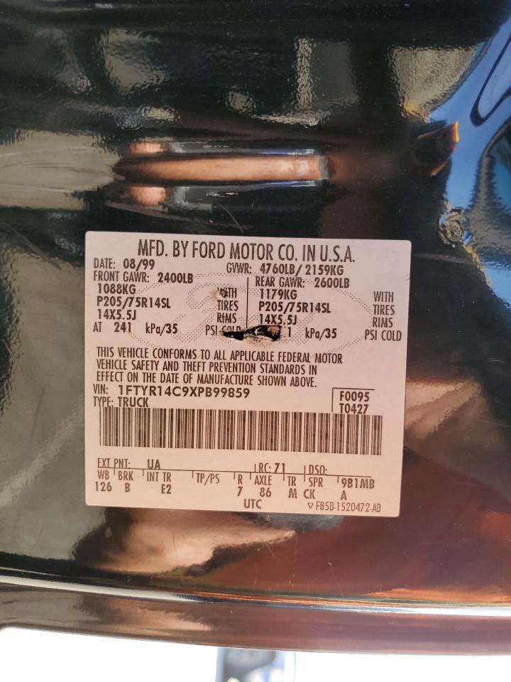 1999 Ford Ranger Super Cab VIN: 1FTYR14C9XPB99859 Lot: 80372155