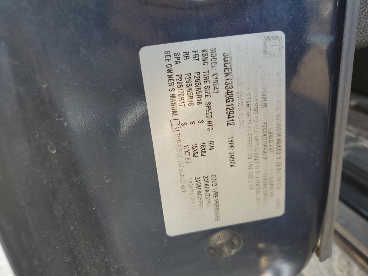 2008 Chevrolet Silverado K1500 VIN: 3GCEK13348G129412 Lot: 81061635