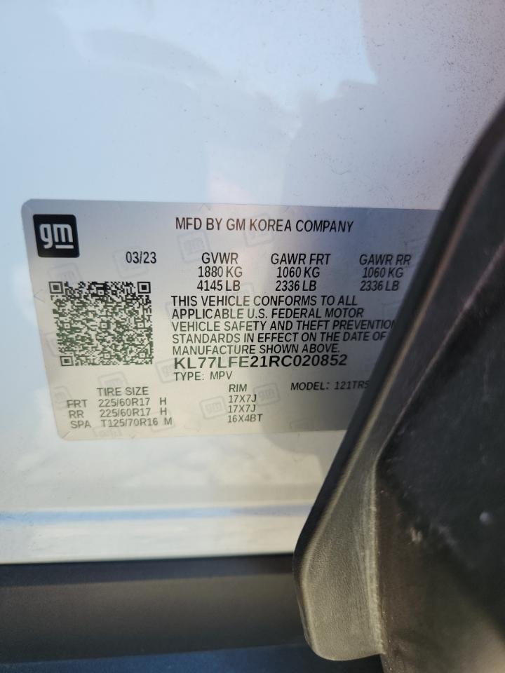 2024 Chevrolet Trax Ls VIN: KL77LFE21RC020852 Lot: 71540925