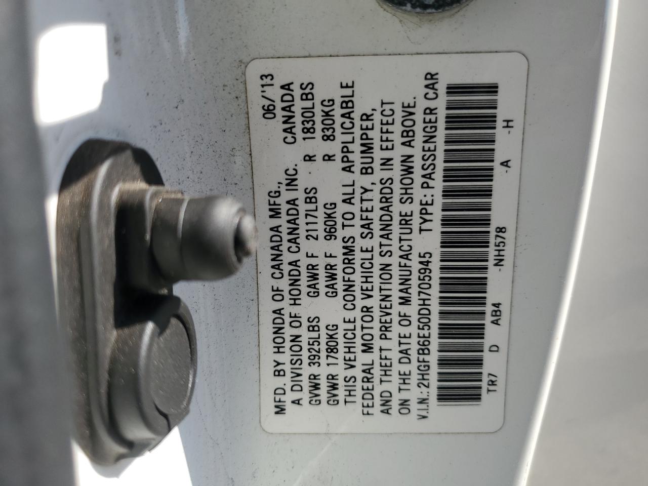 2013 Honda Civic Si VIN: 2HGFB6E50DH705945 Lot: 84299955