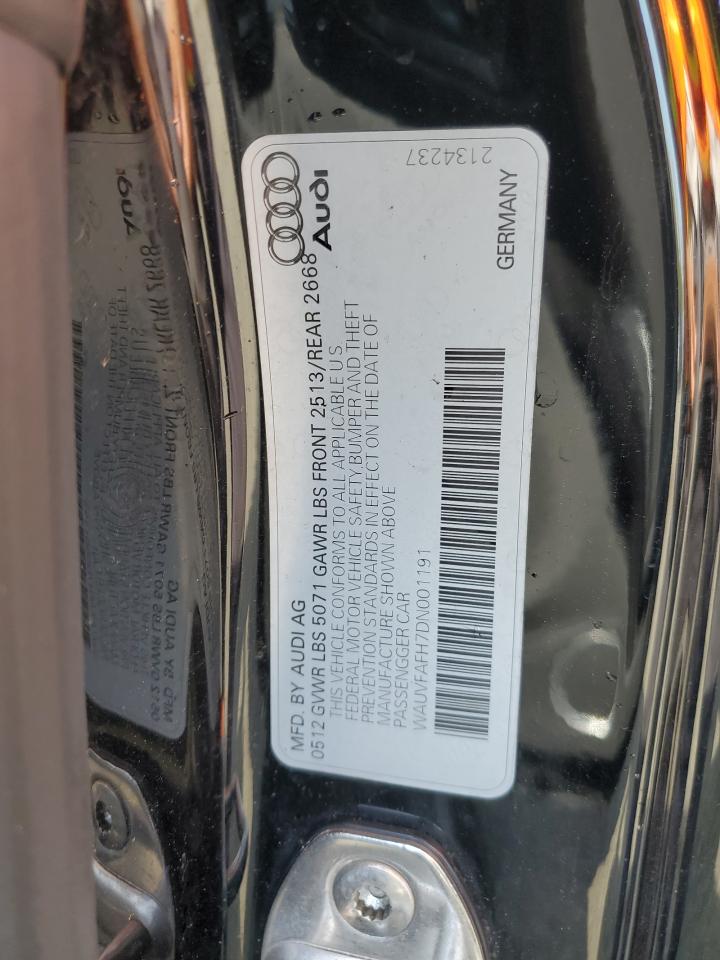 2013 Audi A5 Prestige VIN: WAUVFAFH7DN001191 Lot: 84808875