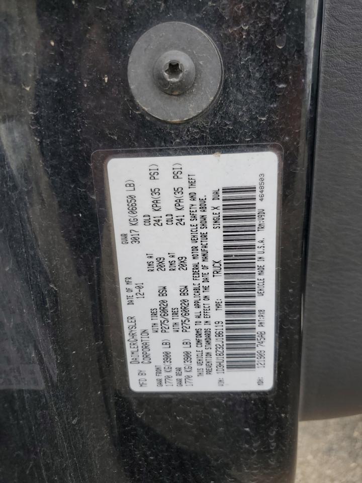 2002 Dodge Ram 1500 VIN: 1D3HU18Z32J186119 Lot: 84246725