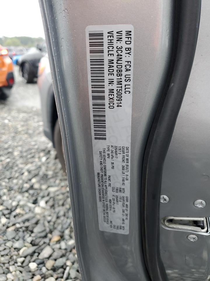 2021 Jeep Compass Latitude VIN: 3C4NJDBB1MT500914 Lot: 83772385