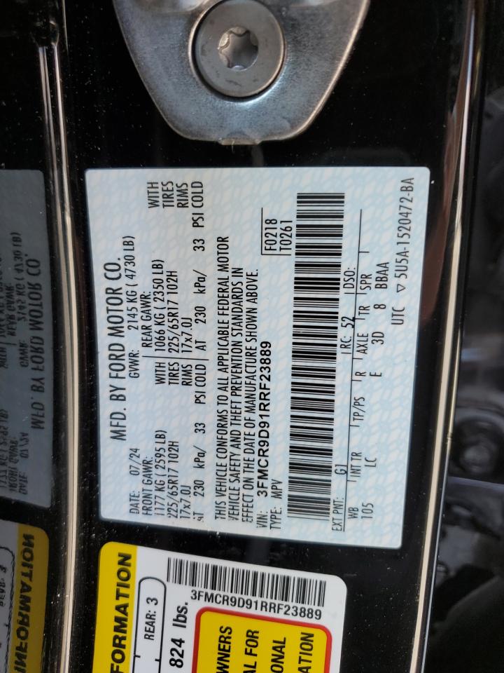 2024 Ford Bronco Sport Badlands VIN: 3FMCR9D91RRF23889 Lot: 71794465