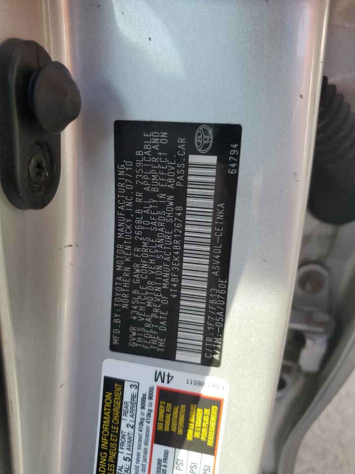 2011 Toyota Camry Base VIN: 4T1BF1FK3CU009922 Lot: 84058635