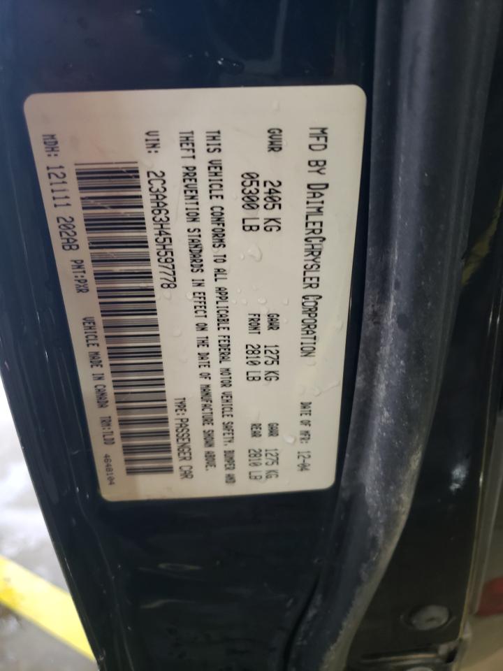 2005 Chrysler 300C VIN: 2C3AA63H45H597778 Lot: 83850975
