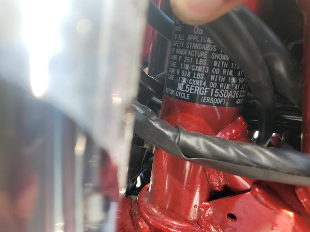 2025 Kawasaki Er500 VIN: ML5ERGF15SDA36330 Lot: 81386395