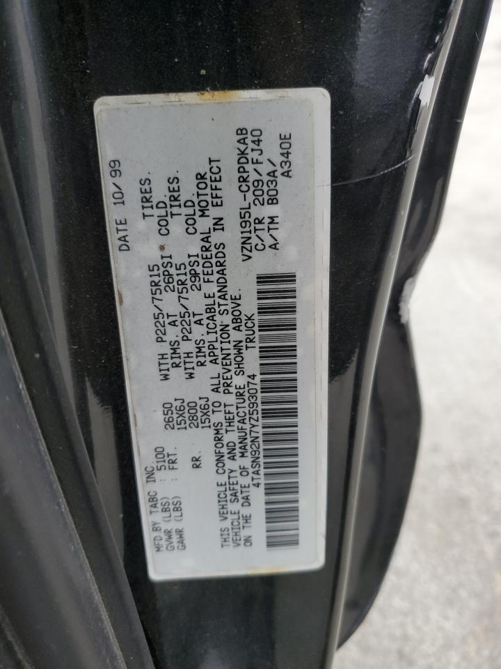 2000 Toyota Tacoma Xtracab Prerunner VIN: 4TASN92N7YZ593074 Lot: 81897535