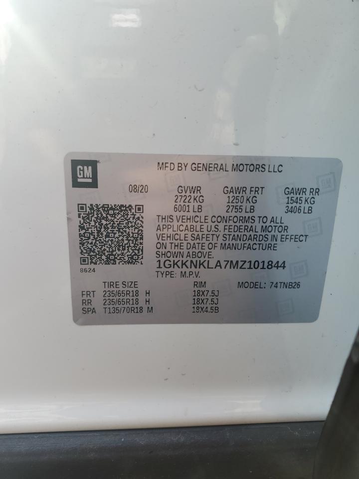 2021 GMC Acadia Sle VIN: 1GKKNKLA7MZ101844 Lot: 81711685