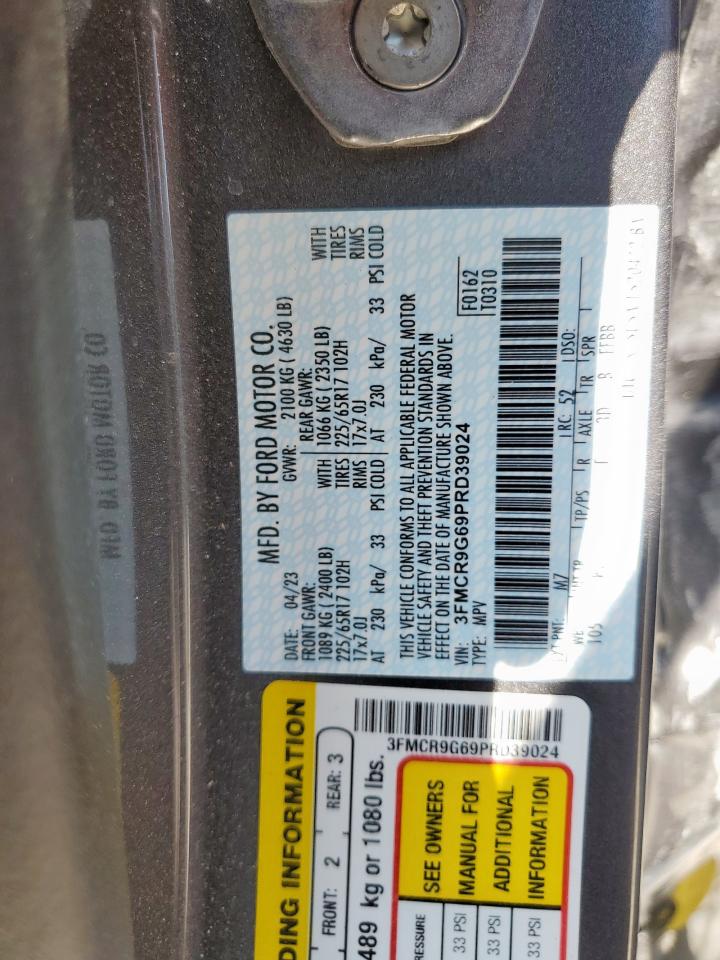 2023 Ford Bronco Sport Heritage VIN: 3FMCR9G69PRD39024 Lot: 71522835