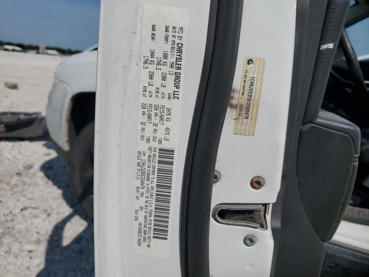 2014 Jeep Compass Latitude VIN: 1C4NJDEB5ED500479 Lot: 80661395