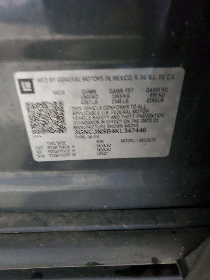 2019 Chevrolet Trax Ls VIN: 3GNCJNSB4KL347446 Lot: 81745415