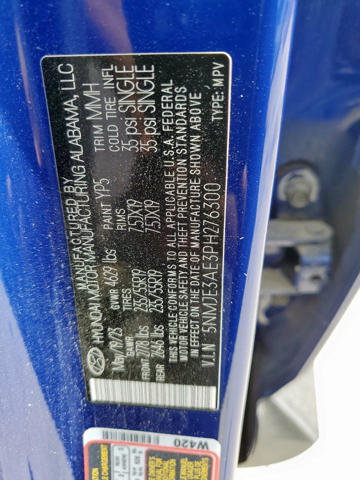 2023 Hyundai Tucson Limited VIN: 5NMJE3AE3PH276300 Lot: 81751315