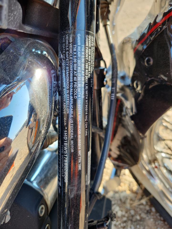 2011 Harley-Davidson Flstc VIN: 1HD1BW517BB020500 Lot: 80479065