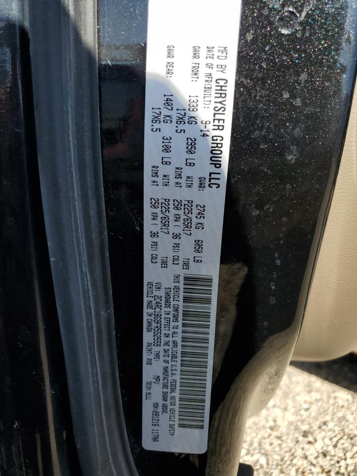 2015 Chrysler Town & Country Touring VIN: 2C4RC1BG9FR552559 Lot: 84014495