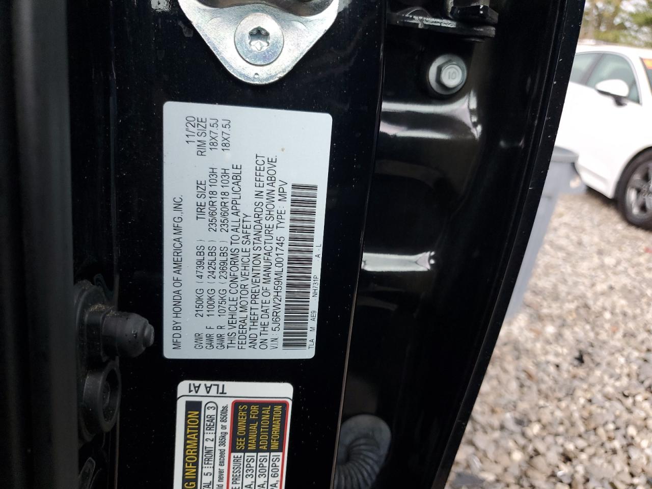 2021 Honda Cr-V Ex VIN: 5J6RW2H59ML001745 Lot: 81487275