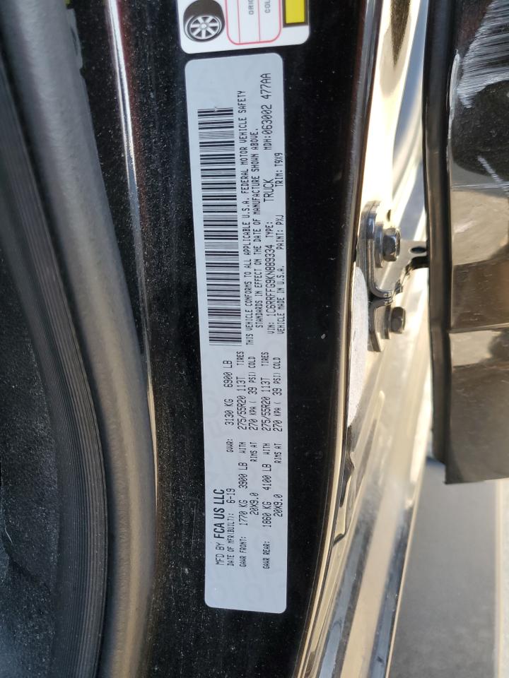 2019 Ram 1500 Big Horn/Lone Star VIN: 1C6RRFFG9KN889334 Lot: 81420045