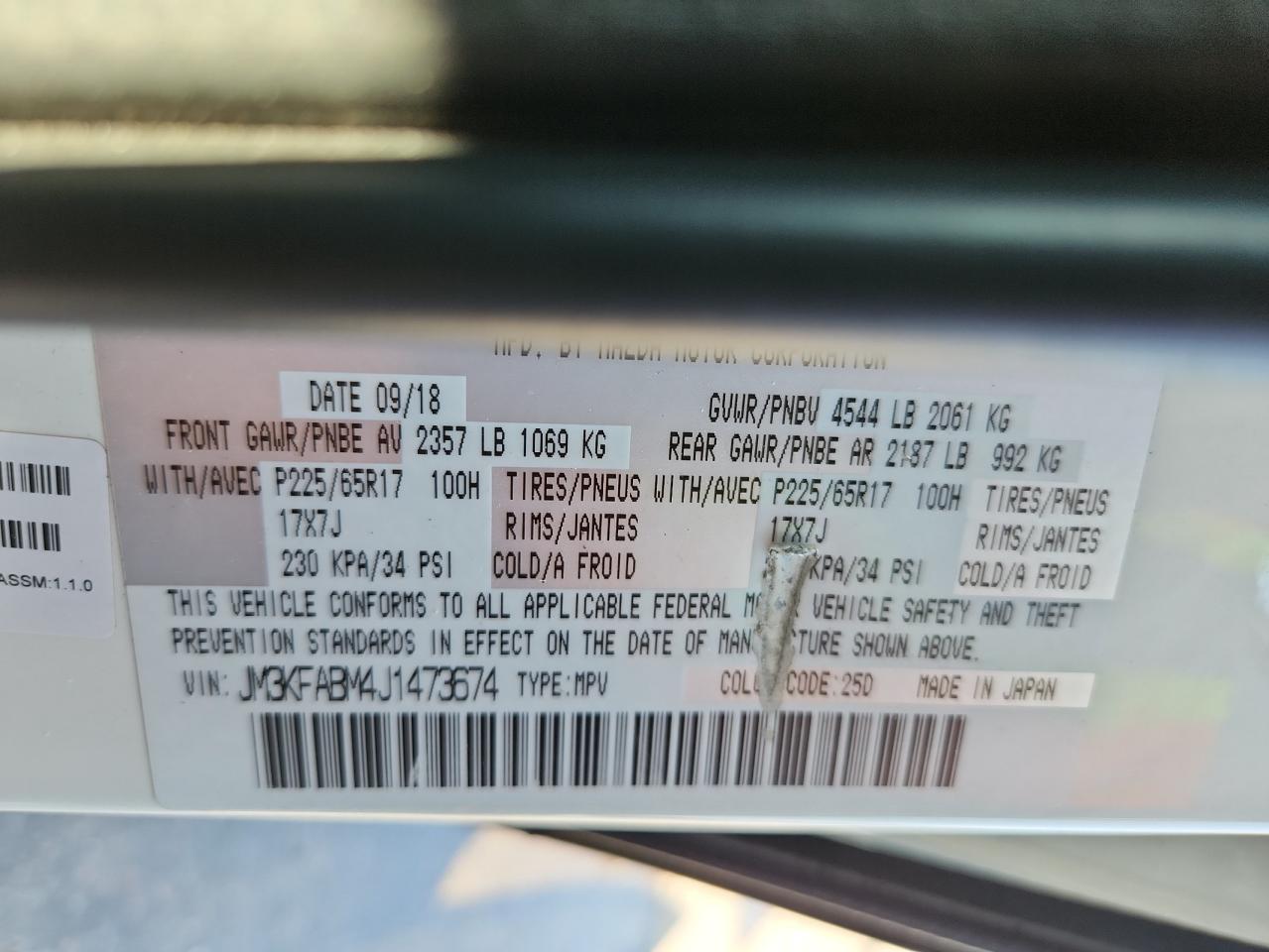 2018 Mazda Cx-5 Sport VIN: JM3KFABM4J1473674 Lot: 71323645