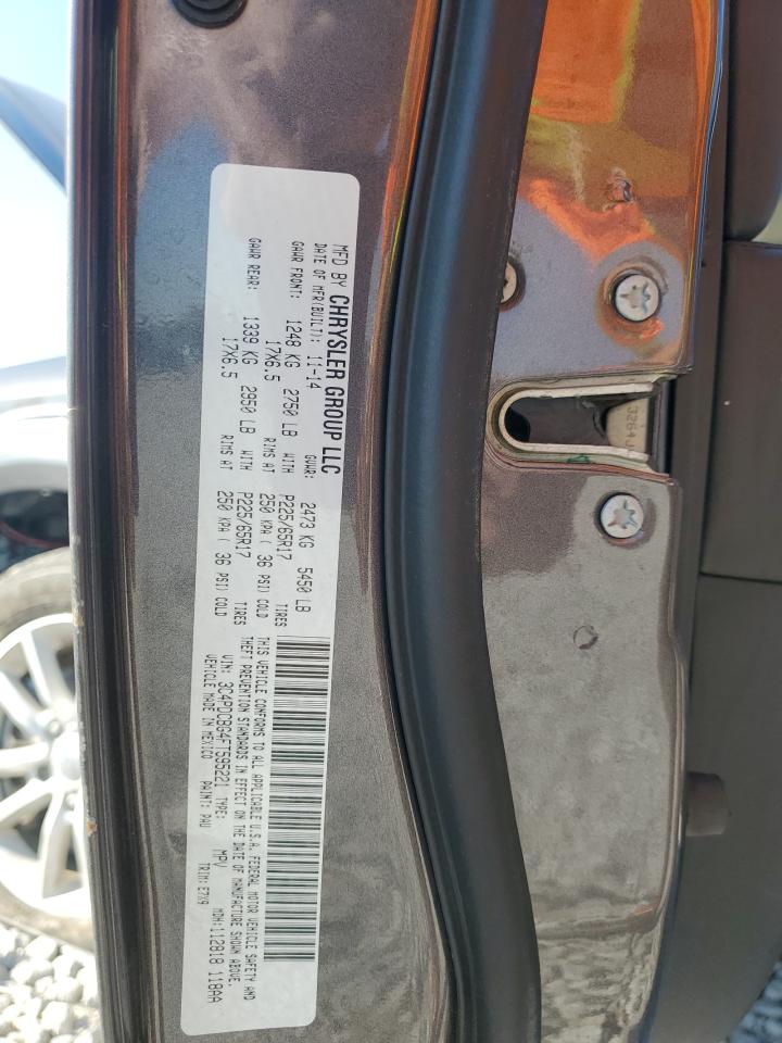 2015 Dodge Journey Sxt VIN: 3C4PDCBG4FT595221 Lot: 81013555