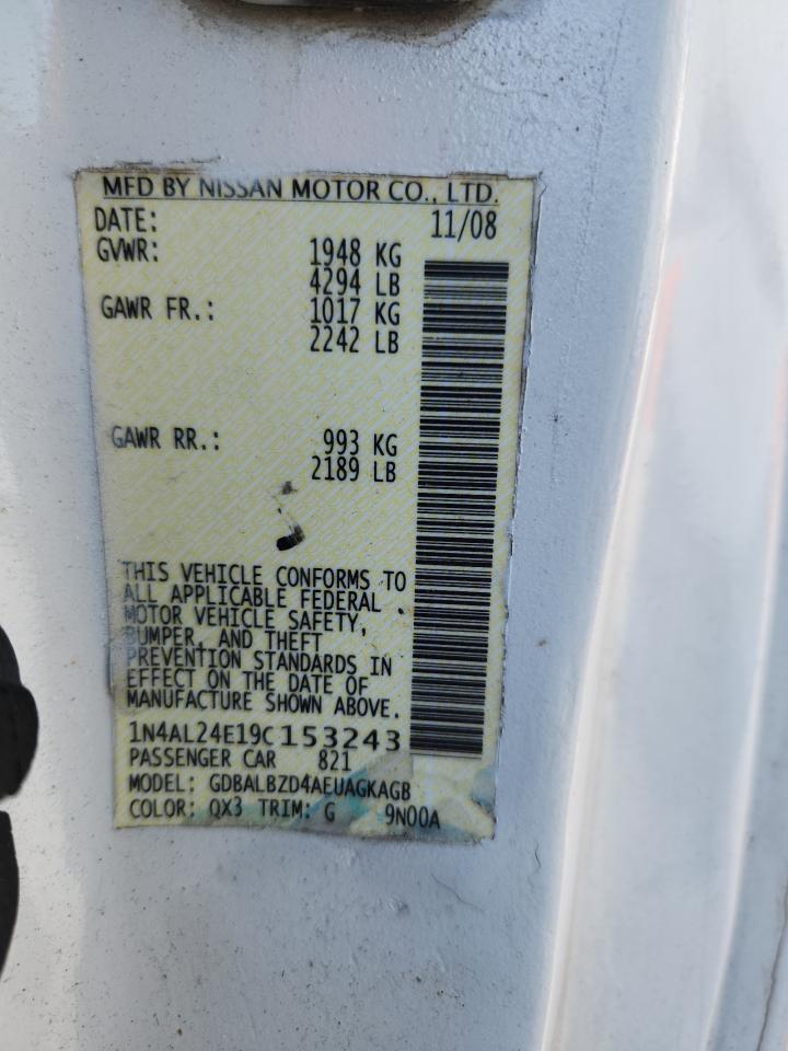 2009 Nissan Altima 2.5S VIN: 1N4AL24E19C153243 Lot: 71663835