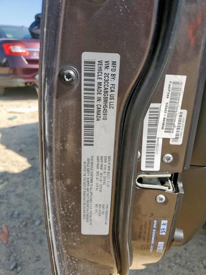 2021 Chrysler 300 S VIN: 2C3CCABG8MH545910 Lot: 71055725