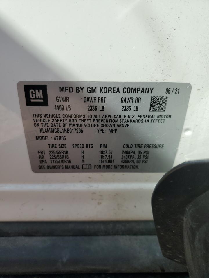 2022 Buick Encore Gx Preferred VIN: KL4MMCSL1NB017295 Lot: 80836435