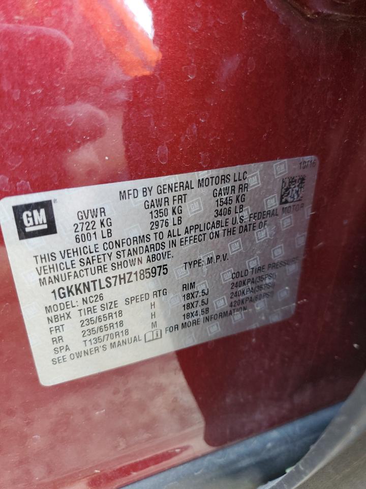 2017 GMC Acadia All Terrain VIN: 1GKKNTLS7HZ185975 Lot: 80450915