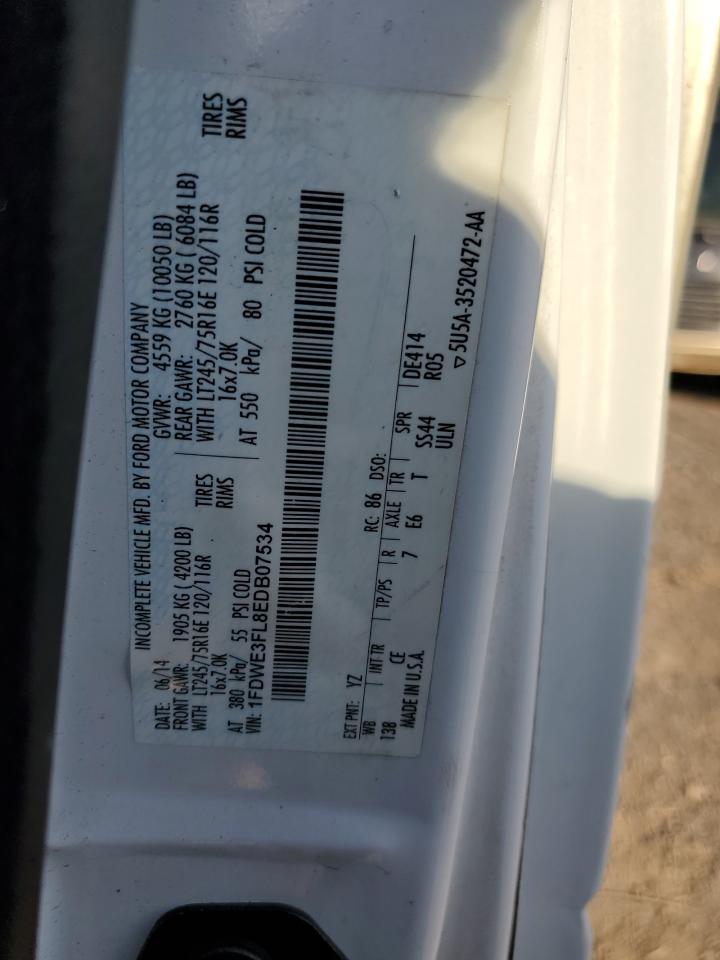 2014 Ford Econoline E350 Super Duty Cutaway Van VIN: 1FDWE3FL8EDB07534 Lot: 80357785