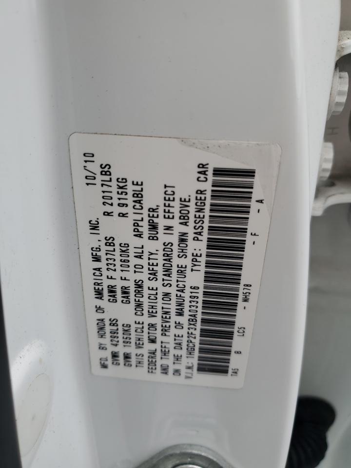 2011 Honda Accord Lx VIN: 1HGCP2F3XBA033916 Lot: 71707035