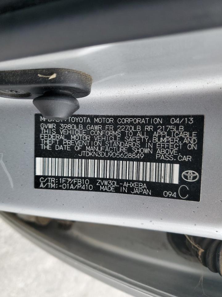 2013 Toyota Prius VIN: JTDKN3DU9D5628849 Lot: 84459115