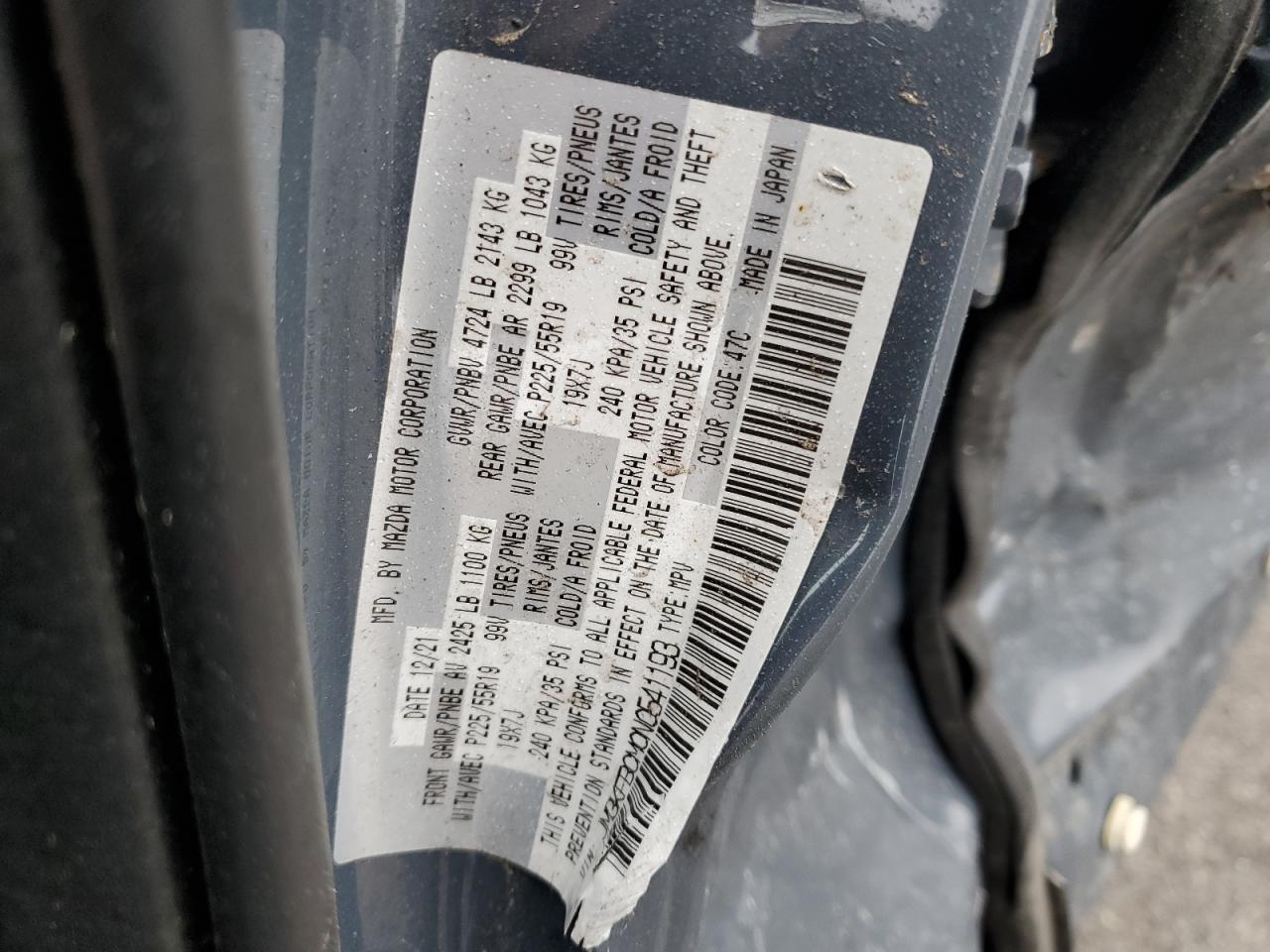 2022 Mazda Cx-5 Preferred VIN: JM3KFBCM0N0541193 Lot: 83858715