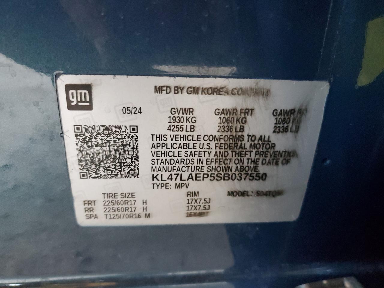 2025 Buick Envista Preferred VIN: KL47LAEP5SB037550 Lot: 81880905