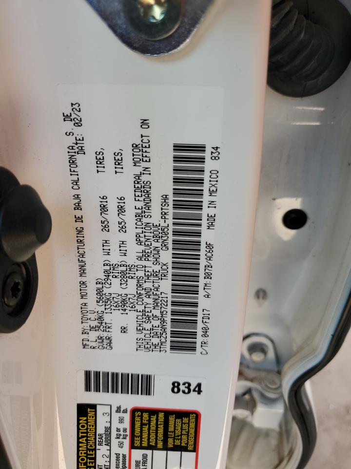 2023 Toyota Tacoma Double Cab VIN: 3TMCZ5AN9PM572217 Lot: 82169075