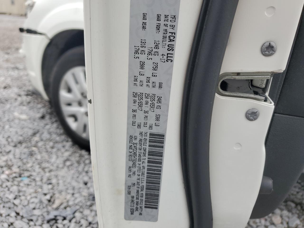 2017 Dodge Journey Se VIN: 3C4PDCAB5HT634651 Lot: 81491975