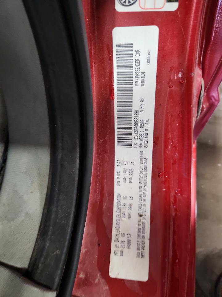 2008 Chrysler Sebring Touring VIN: 1C3LC55R08N681398 Lot: 80096095