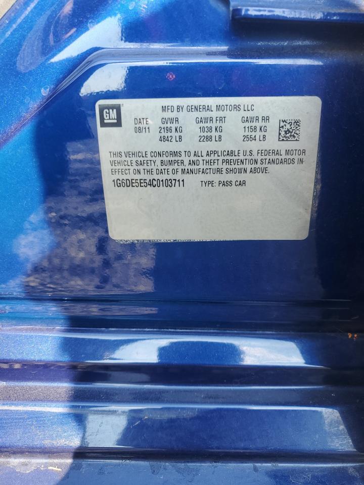 2012 Cadillac Cts Luxury Collection VIN: 1G6DE5E54C0103711 Lot: 81014375