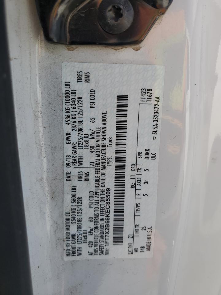 2019 Ford F250 Super Duty VIN: 1FT7X2B66KEC85509 Lot: 71023375