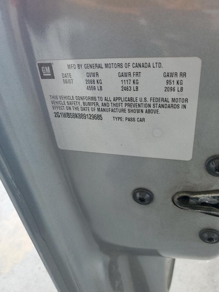 2008 Chevrolet Impala Ls VIN: 2G1WB58K889129685 Lot: 83992255