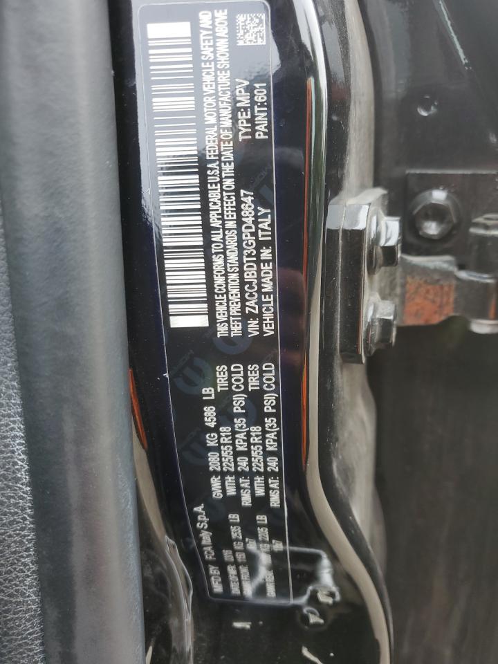 2016 Jeep Renegade Limited VIN: ZACCJBDT3GPD48647 Lot: 84412035