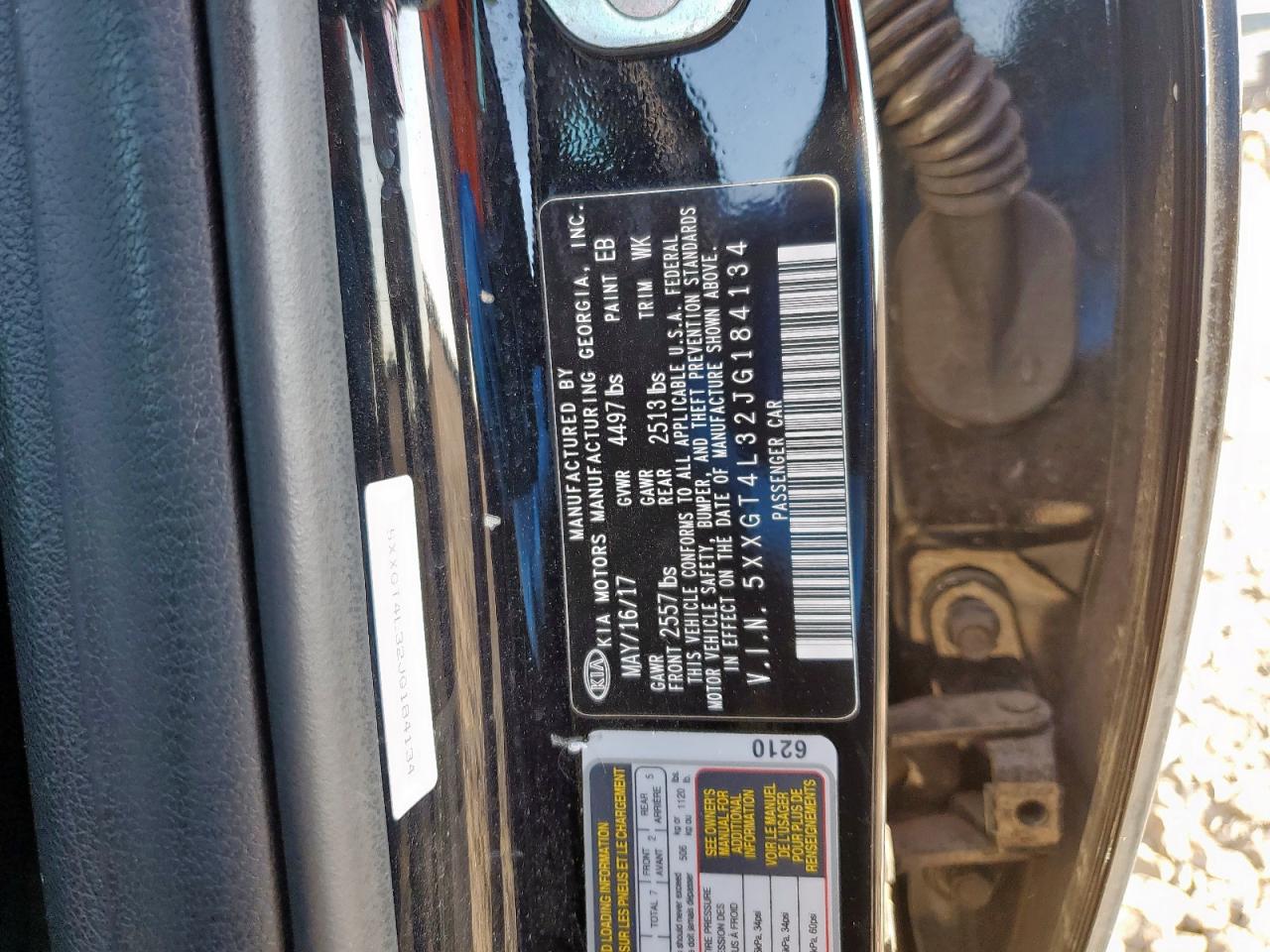 2018 Kia Optima Lx VIN: 5XXGT4L32JG184134 Lot: 80036105