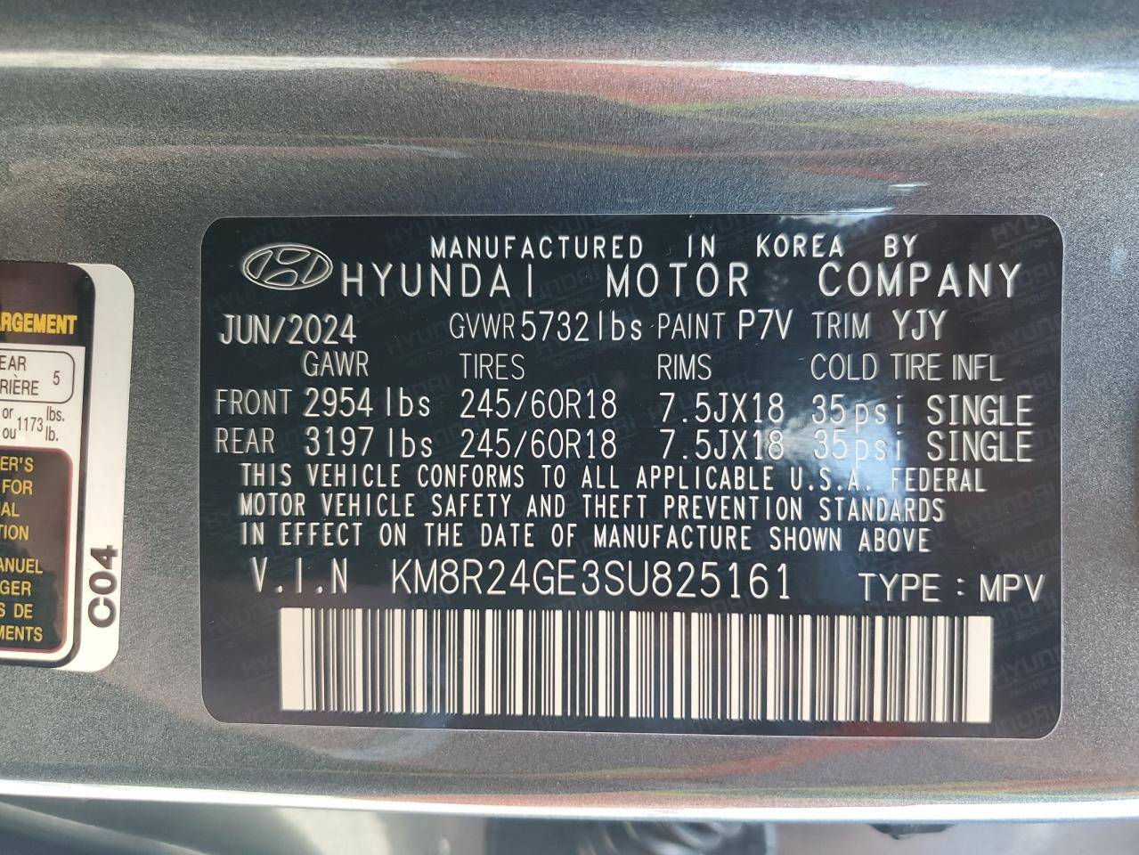 2025 Hyundai Palisade Sel VIN: KM8R24GE3SU825161 Lot: 80616295